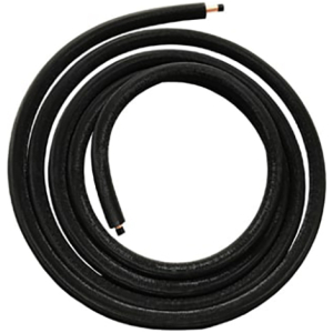 Single Insulated Copper Pipe with 3/8'' Black Polyethylene Insulation